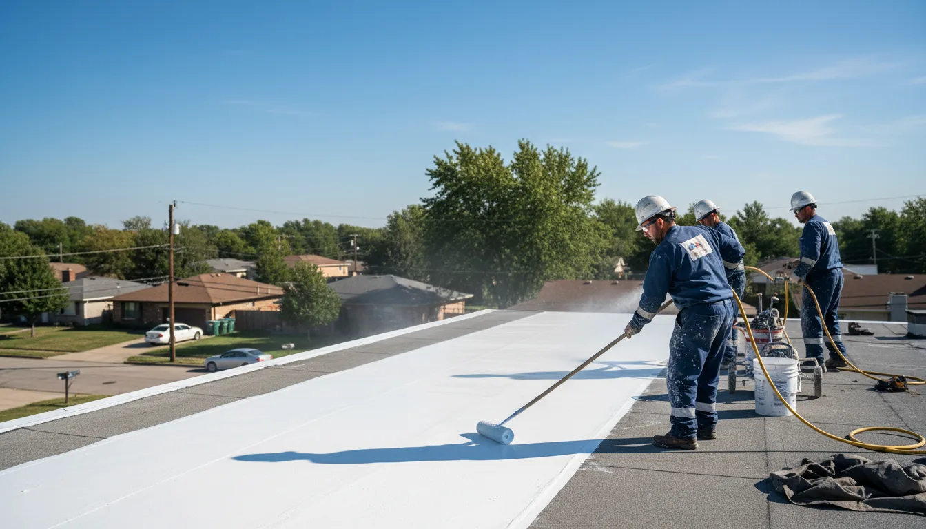 Commercial roof coating in Leroy, MI near me